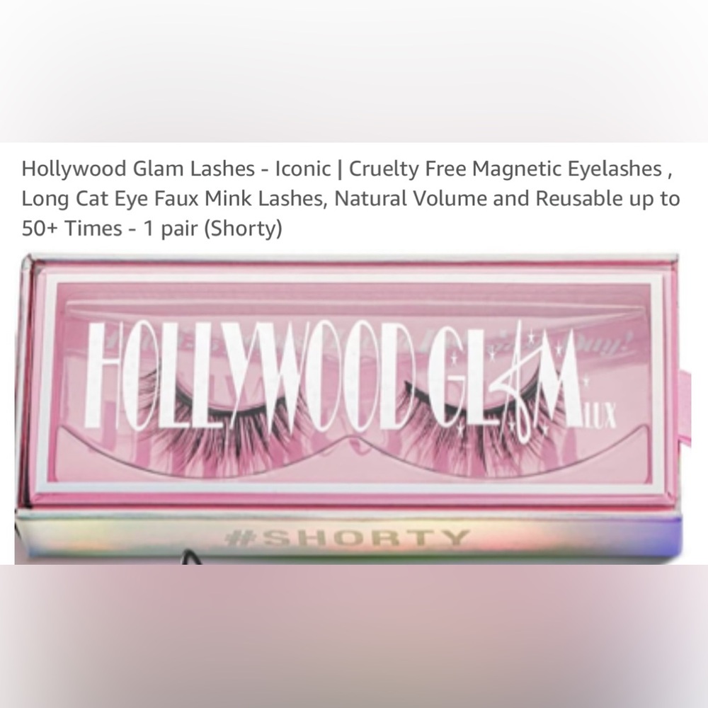 Hollywood Glam Lashes in Shorty, Iconic/Cruelty Free Magnetic Eyelashes.. NIB..